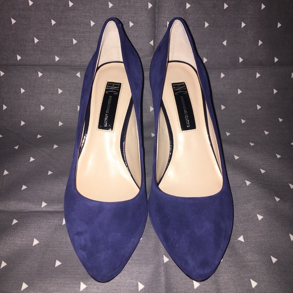 Brand New Blue Suede Heels - Picture 1 of 4